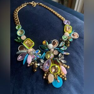J.Crew Geometric Stone Statement Necklace